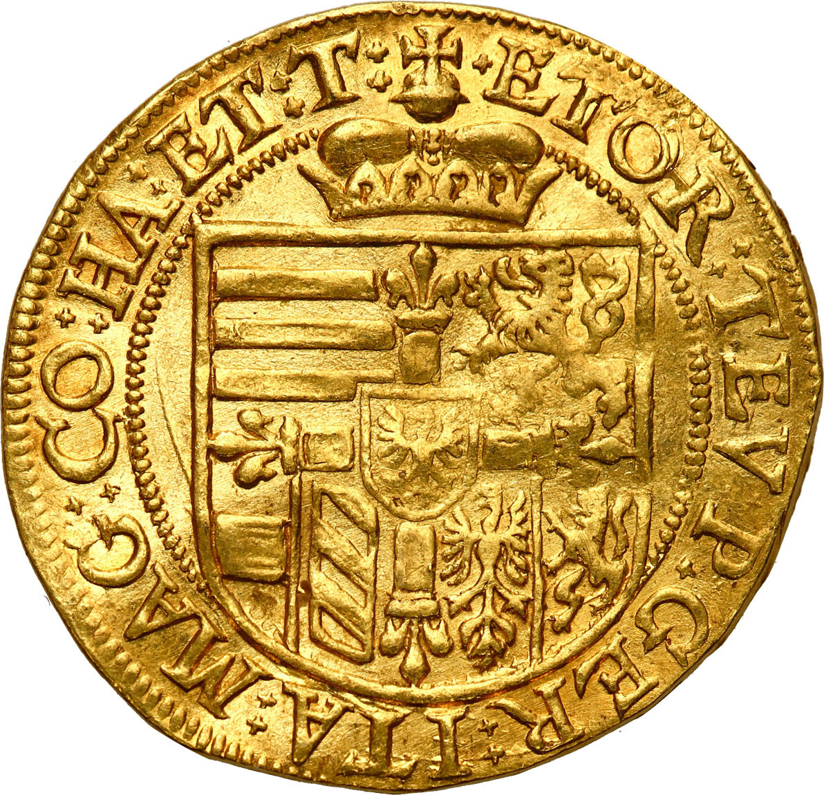 Niemcy. Zakon Krzyżacki. Maksymilian III Habsburg (1590-1618) Dukat bez daty, Hall - RZADKI